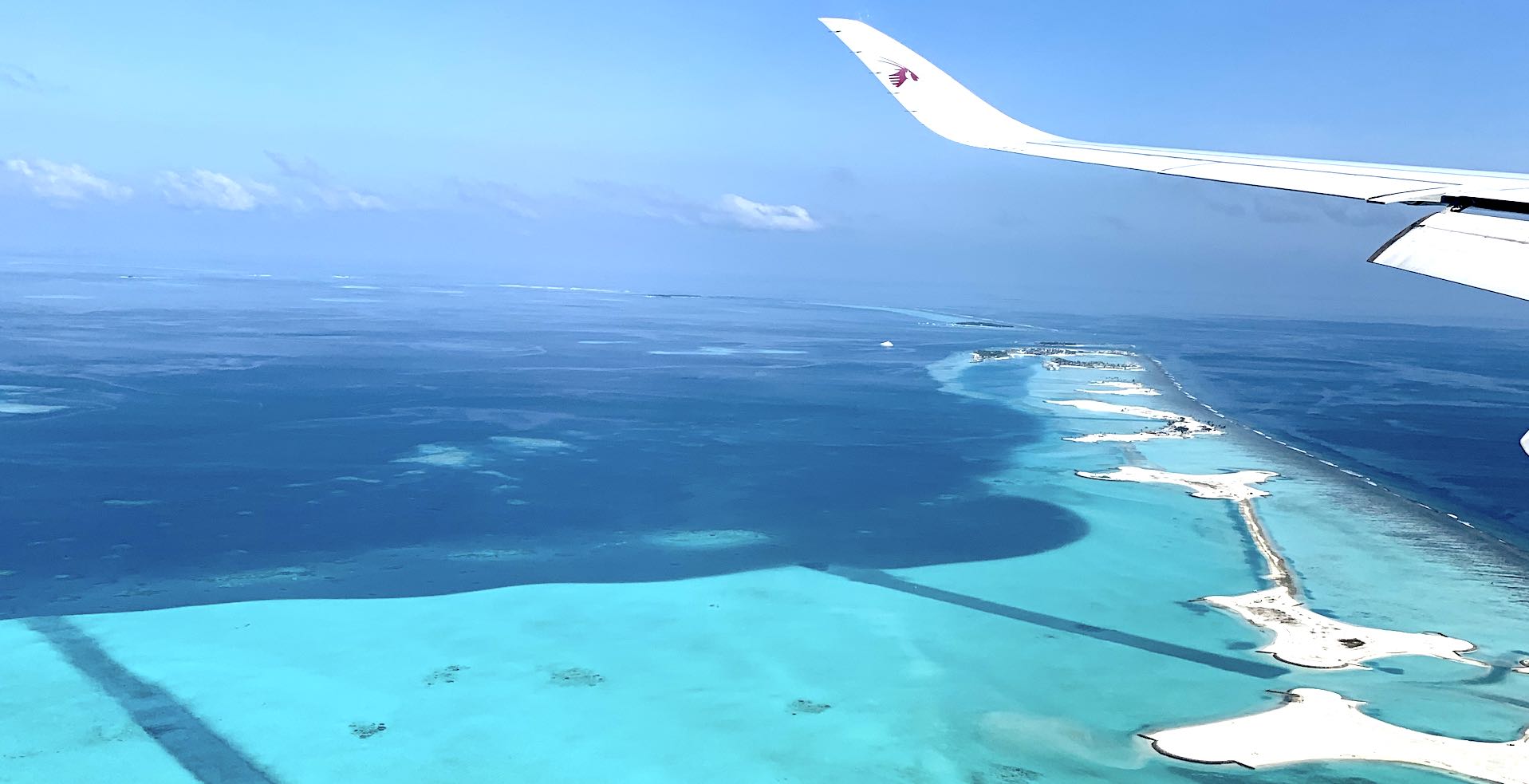 Maldives seaplane view